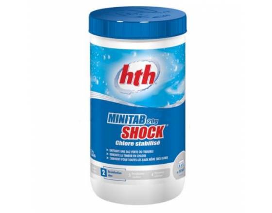 HTH MINITAB SHOCK 1, 2 кг по 20 гр. Быстрый стабилизированный хлор в таблетках.