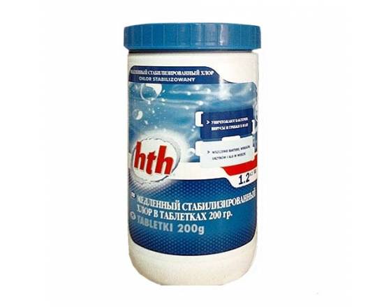 HTH 1.2 кг по 200 гр MAXITAB REGUAR Медленный стабилизированный хлор в таблетках