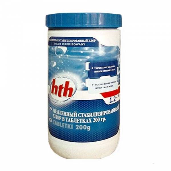 HTH 1.2 кг по 200 гр MAXITAB REGUAR Медленный стабилизированный хлор в таблетках