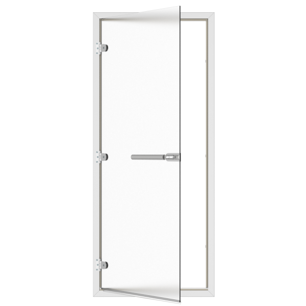 Комплект двери для хаммама SAWO ST-746-L с матовым стеклом, левая, с порогом, алюминий