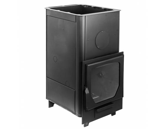 Печь для бани Варвара Паленица укороченная топка Панорамная дверь