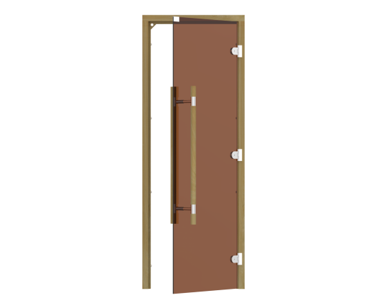 Комплект двери SAWO 741-3SGD-R-3 с "бронзовым" стеклом, левая, без порога, кедр