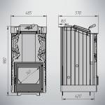 Печь-каменка Варвара ТЕРМА Каменка Мини укороченная топка