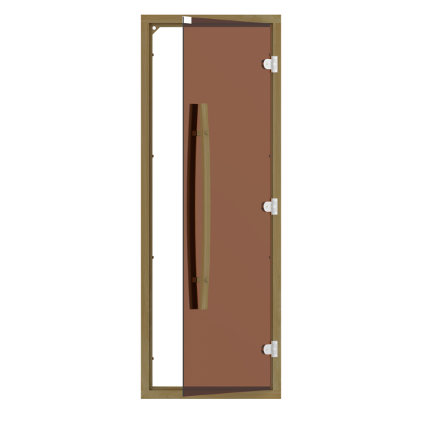 Комплект двери SAWO 741-4SGD-1 с "бронзовым" стеклом, с порогом, кедр