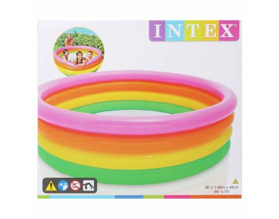 Надувной бассейн Intex Радуга (168x46)