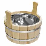 Шайка 12 л с нержавеющей вставкой, материал ОЛЬХА