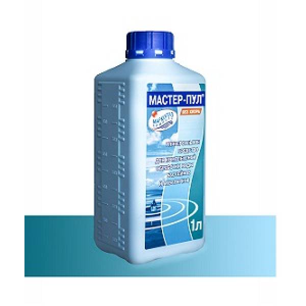 "Мастер-пул" - универсальное бесхлорное жидкое средство для комплексной очистки воды плавательных бассейнов 1л