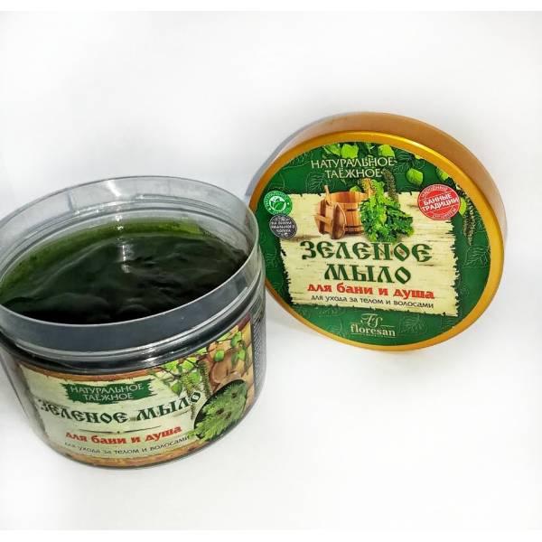 Натуральное мыло для бани "Зеленое", 450мл.