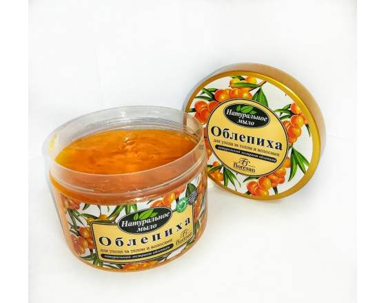 Натуральное мыло для бани "Облепиха", 450мл.
