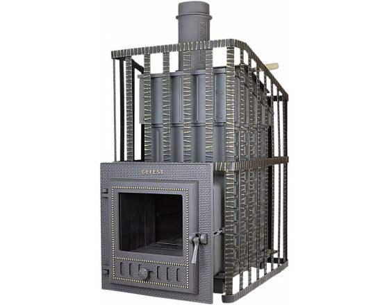 Чугунная банная печь "Гефест" ПБ-03МС-3К Ураган 3К