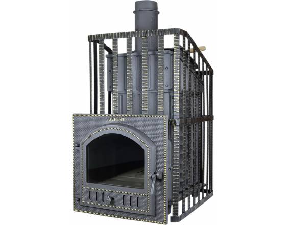 Чугунная банная печь "Гефест" ПБ-03ПС-3К Ураган 3К