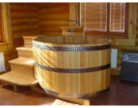 Купель круглая из лиственницы диаметром 1,8 м