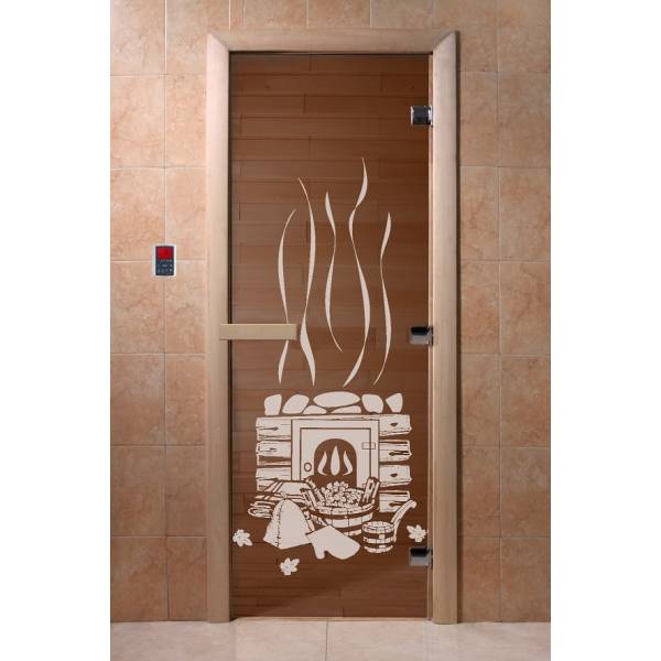 Двери DoorWood с рис «Банька» (бронза)