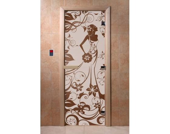 Двери DoorWood с рис «Девушка в цветах» (бронза)