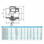 Муфта разборная c уплотнением EPDM EFFAST d20mm (RDRBOD0200)