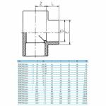Тройник клеевой 90° EFFAST d63mm (RDRTID0630)