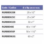 Муфта переходная металл BР EFFAST d20x1/2 (RGRBBD020B)
