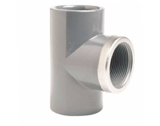 Тройник 90° c металлическим кольцом EFFAST d63x2 (RGRTIR063G)