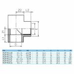 Тройник 90° c металлическим кольцом EFFAST d20x1/2 (RGRTIR020B)