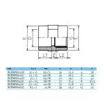 Муфта переходная EFFAST c металлическим кольцом d25x3/4 (RGRMAR)