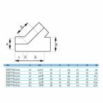 Тройник клеевой 45° EFFAST d75mm (RDRTYD0750)