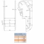 Лестница Fiberpool Mixta YEMX043 (3 ступ.)