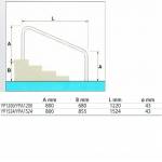 Поручень Fiberpool YPA1220 (120 см) для рим. лестницы