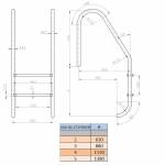 Лестница Fiberpool Standard YEST163 (3 ступ.)