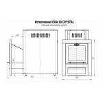Печь для бани и сауны VIRA-18 CRYSTAL (Большое панорамное стекло)
