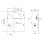 Противоток навесной BADUJET Perla, 40 м3/ч, с белым прож. LED, 1~ 230 В, 2,30/1,60 кВт